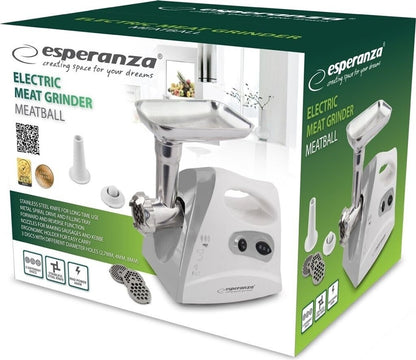 Picadora de Carne Esperanza MEATBALL 600W Cinzenta