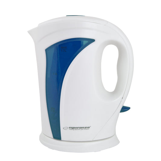 Chaleira Elétrica Esperanza IGUAZU 1.7L 2200W Branca e Azul