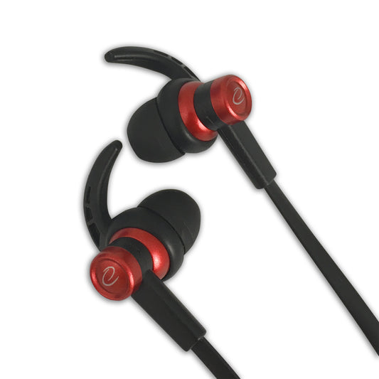 Auriculares com Microfone e Controlo de Volume EH201 Preto/Vermelho Esperanza