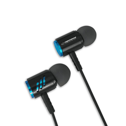 Auriculares Esperanza com Microfone integrado EH207 Preto e Azul