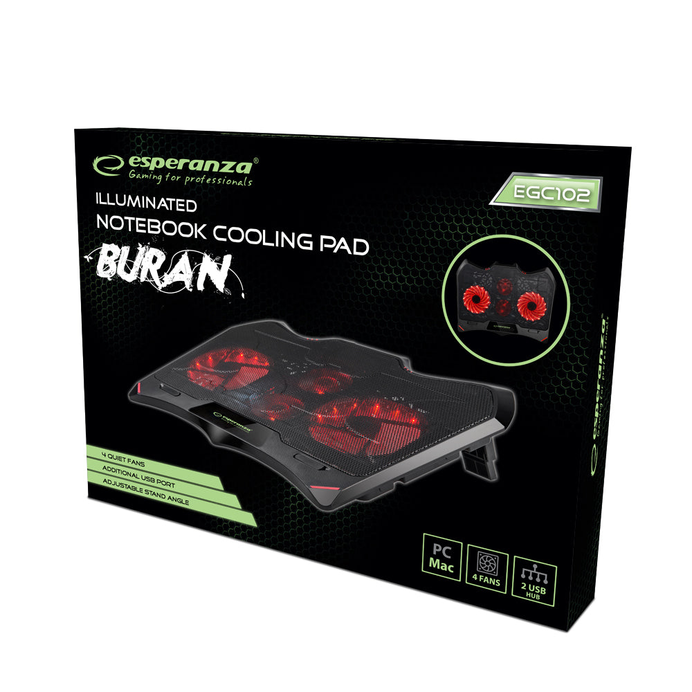Base de Refrigeração ESPERANZA LED Buran EGC102 USB