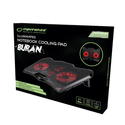 Base de Refrigeração ESPERANZA LED Buran EGC102 USB