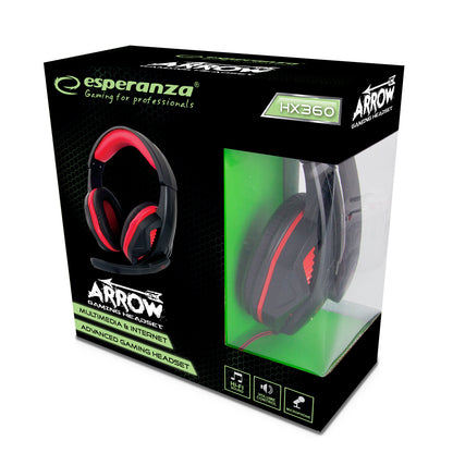 Fones Gaming Esperanza com Microfone integrado Arrow EGH360