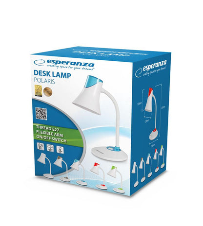 Candeeiro de secretária Polaris, Esperanza / E27 / LED / 12W / Branco e Vermelho