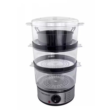 Panela a Vapor Esperanza STEAM VOLCANO 7,5L 400W com 3 Níveis