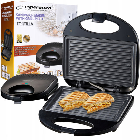 Sanduicheira Esperanza Grill Plate 1000W Preta