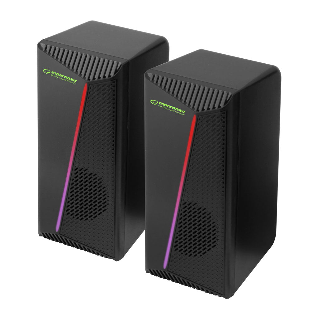 Colunas USB 2.0 Esperanza c/ LED RAINBOW NORTEC
