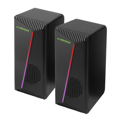Colunas USB 2.0 Esperanza c/ LED RAINBOW NORTEC