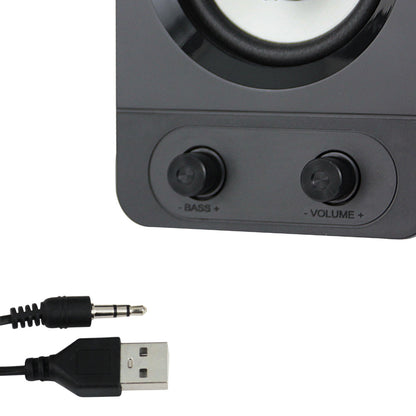 ESPERANZA Colunas USB 2.1 5W Pretas com LED Rainbow