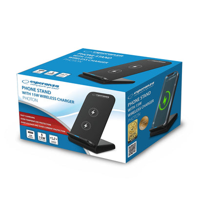 Suporte p/ Telemóvel Esperanza c/ Carregador de Indução sem fios 15W Wireless EZC101