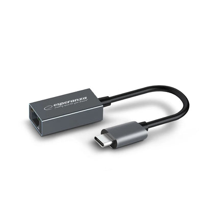 Adaptador USB-C para RJ45 Gigabit Ethernet Esperanza 1000 Mbps