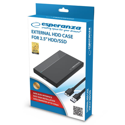 Caixa Externa p/ Disco Rigido HDD de 2,5" ESPERANZA