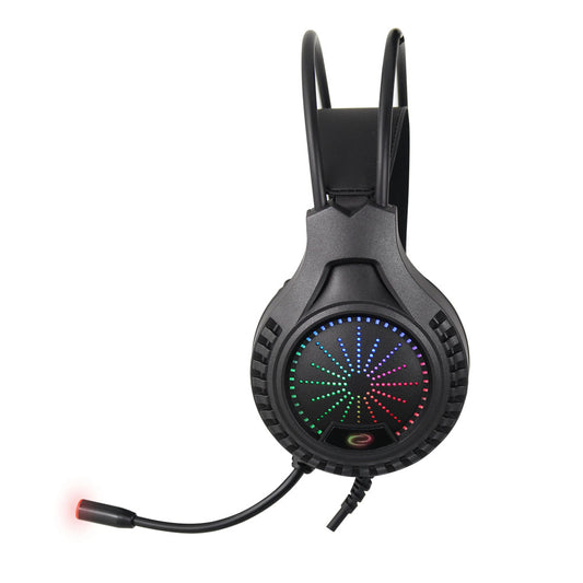 Fones Headset Gaming Aviator Esperanza 5.1 Surround Sound Preto com fio