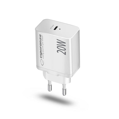 Esperanza Quick Power Fast Charger 20W USB-C PD Branco
