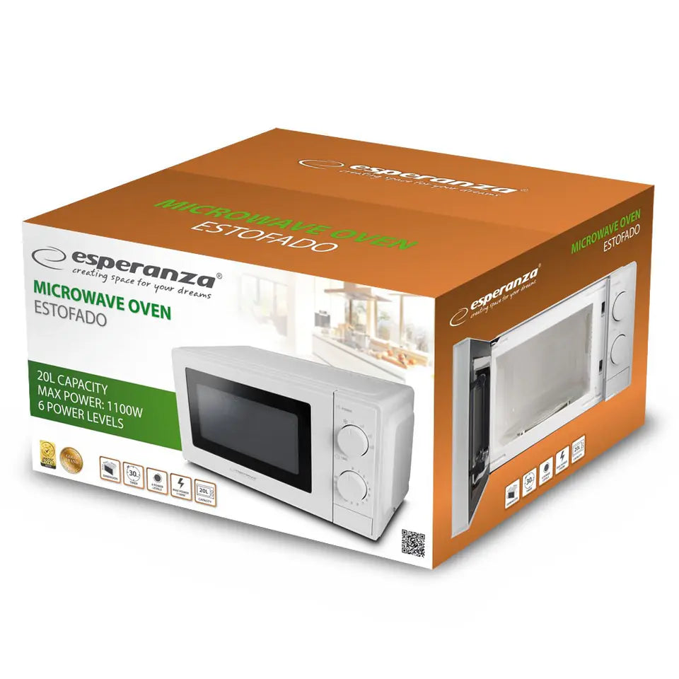 Micro-ondas Esperanza ESTOFADO Branco 20L 700W