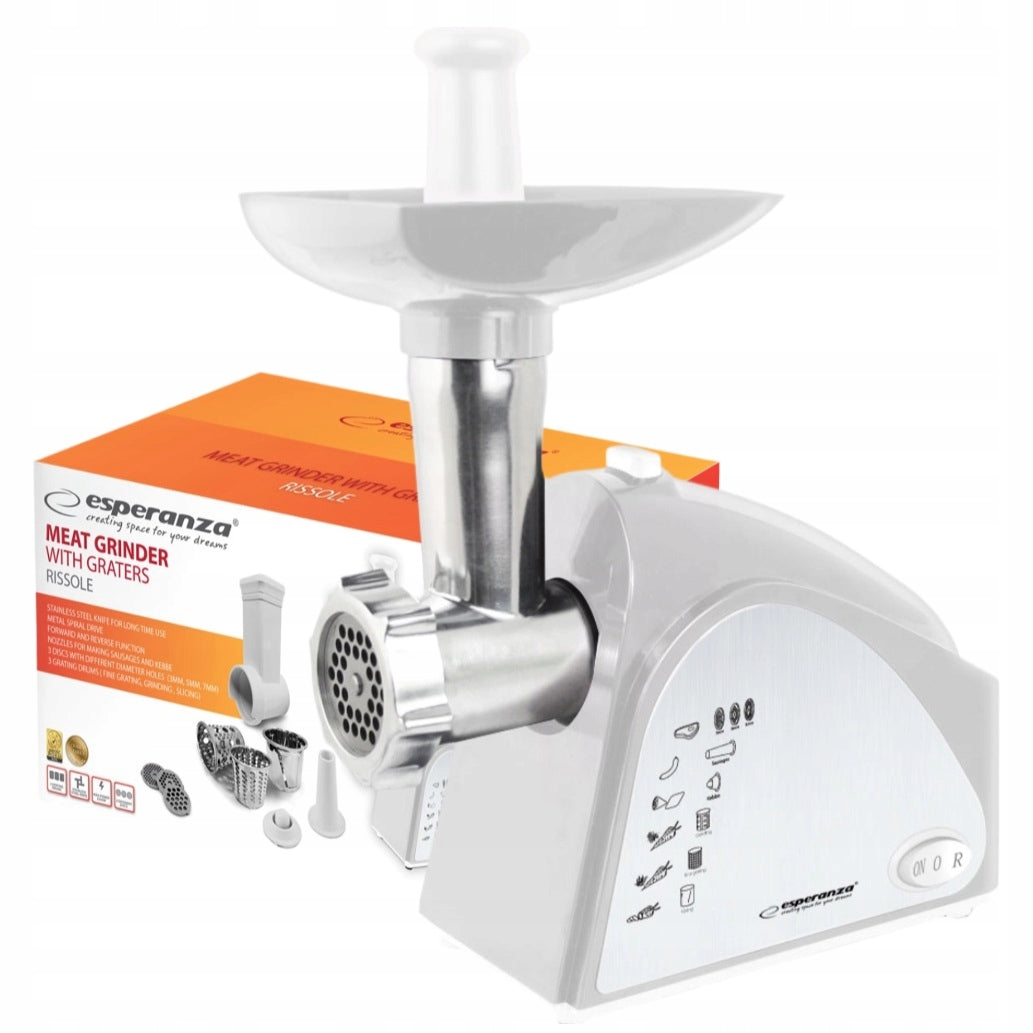 Picadora de Carne Esperanza RISSOLE 2200W com Raladores