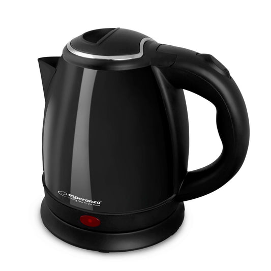 Chaleira Elétrica Esperanza Parana 1L 1350W Aço Inoxidável / Preta