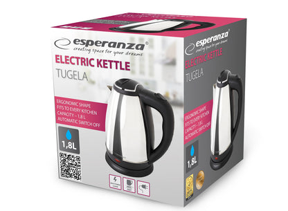 Chaleira Elétrica Esperanza Tugela 1.8L 2200W em Aço Inoxidável / Prata