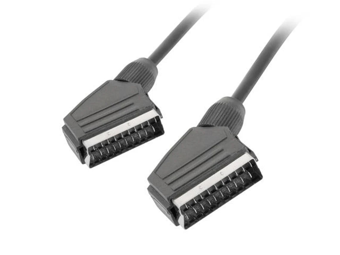 Lanberg Cabo Scart Euroconector Macho para Macho 1.8m Preto
