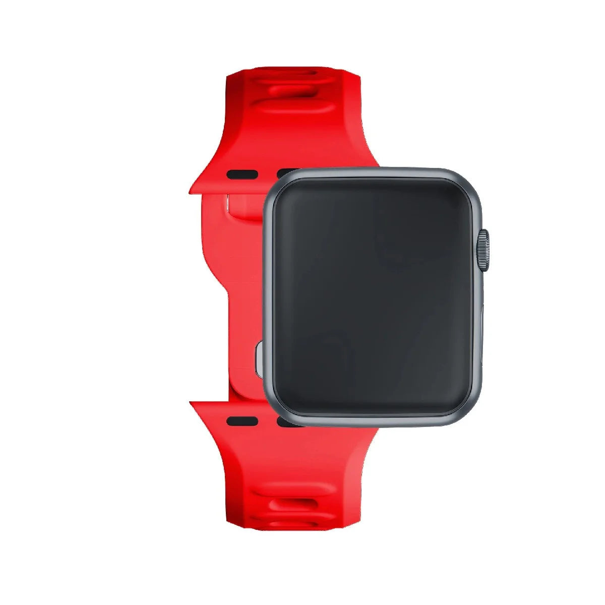 Pulseira de Silicone Vermelha (3mk /  para Relógio Inteligente / Apple Watch 38 mm, 40 mm e 41 mm.