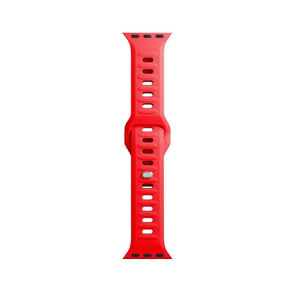 Pulseira de Silicone Vermelha (3mk /  para Relógio Inteligente / Apple Watch 38 mm, 40 mm e 41 mm.