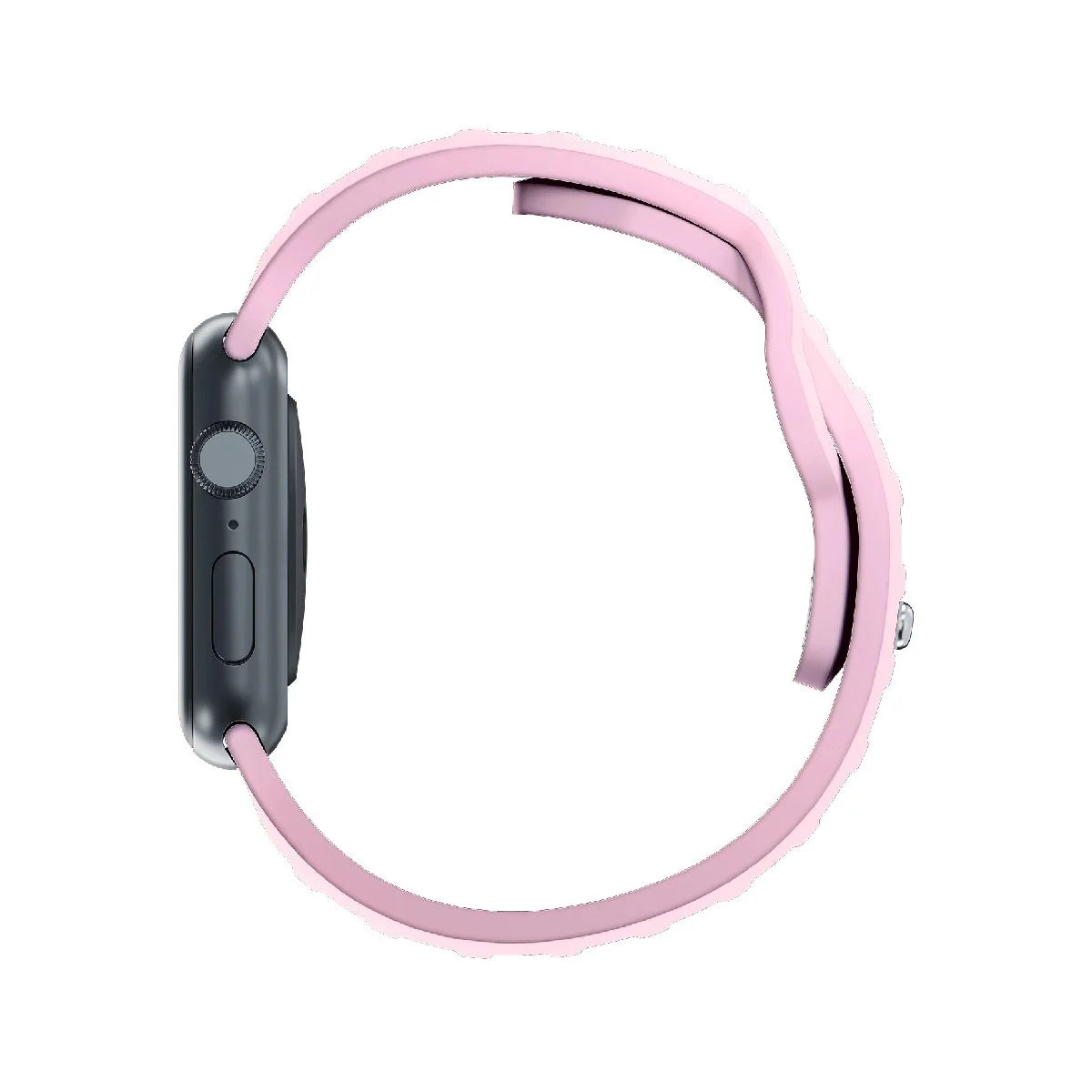Pulseira de Silicone Rosa / 3mk / para Relógio Unteligente / Apple Watch 42 mm, 44 mm, 45 mm e 49 mm.