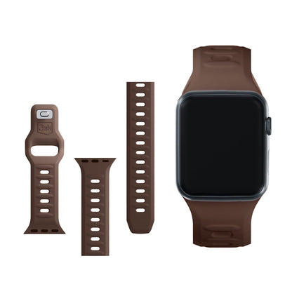 Pulseira de Silicone 3mk para Apple Watch 42/44/45/49 mm - Castanha