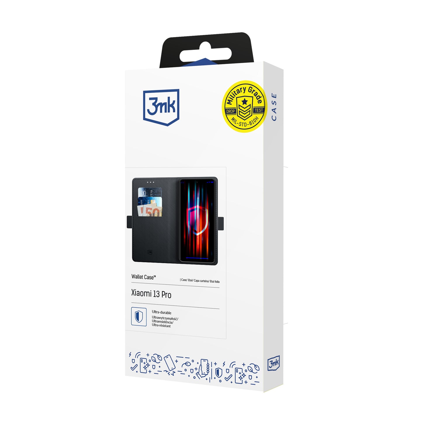Capa Carteira 3mk para Xiaomi 13 Pro Preto