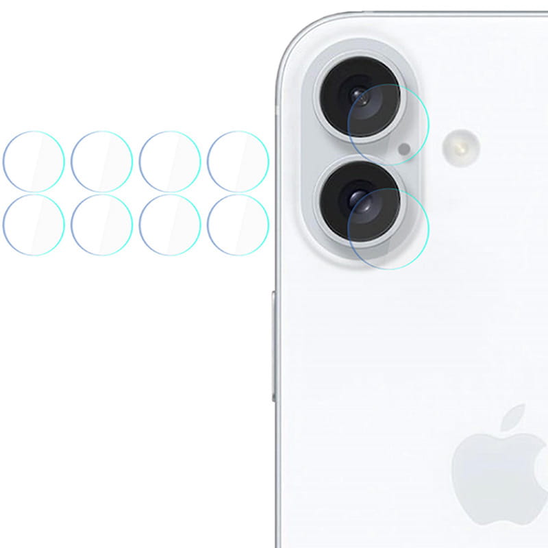 Capa Protetora de Lente 3MK  para Câmera de iPhone 16 Plus - Proteção contra Riscos