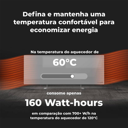 Aeno Radiador Infravermelho Premium Eco Smart LED GH3S 700W / Cinza