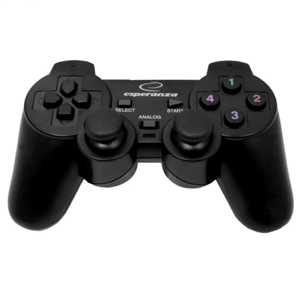 Comando Gamepad Esperanza Warrior USB PC Preto