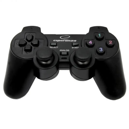 Comando Gamepad Esperanza Warrior USB PC Preto