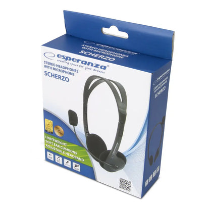 Auscultadores Stereo Esperanza SCHERZO com Microfone integrado / Pretos