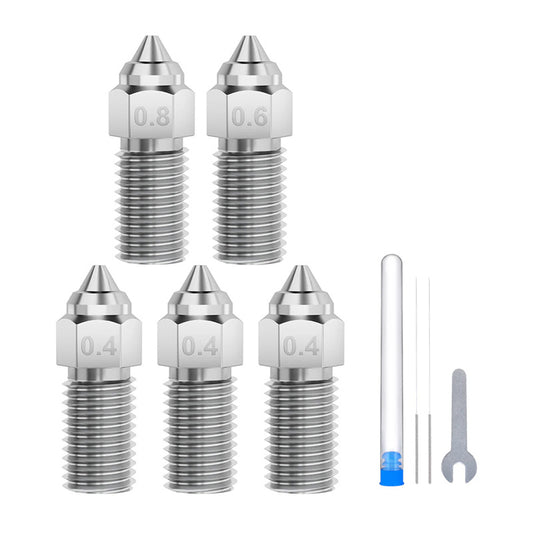ELEGOO Neptune 4 / 4 Pro Hardened Steel Nozzle Set (0.4 mm x3, 0.6 mm x1, 0.8 mm x1)_0