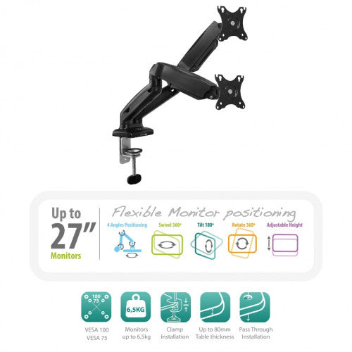 Ewent EW1516 soporte para monitor 81,3 cm (32") Negro Escritorio_2