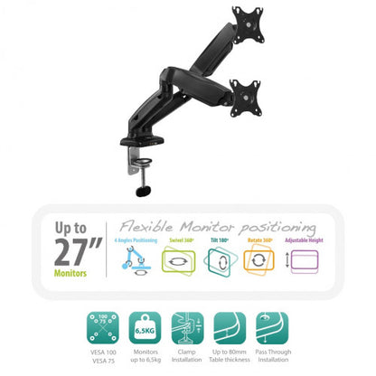 Ewent EW1516 soporte para monitor 81,3 cm (32") Negro Escritorio_2