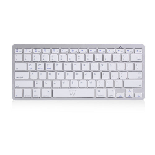 Ewent EW3161 teclado Bluetooth QWERTY EspaÃ±ol Plata, Blanco_0