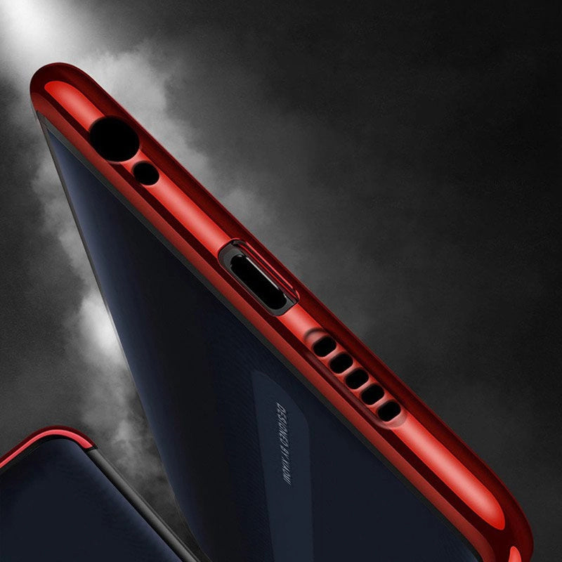 Clear Color Case Gel TPU Electroplating frame Cover for Xiaomi Redmi 8A blue_6