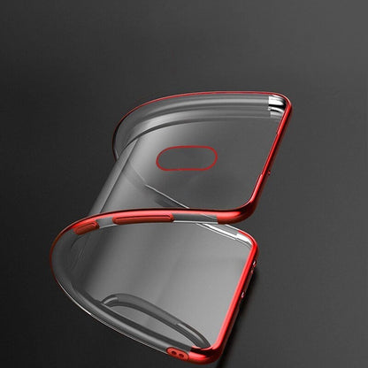 Clear Color Case Gel TPU Electroplating frame Cover for Xiaomi Redmi 8A blue_7