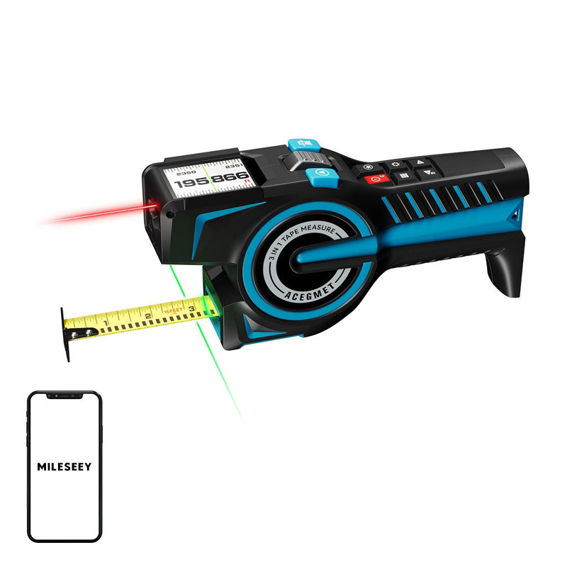 Mileseey DTX 10 Laser Distance Measurer with a 100-meter measuring tape_0