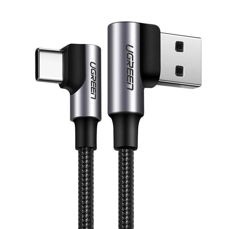 Ugreen angle cable USB cable - USB Type C Quick Charge 3.0 QC3.0 3 A 1 m gray (US176 20856)_0
