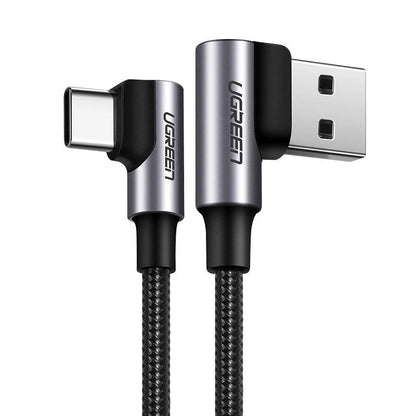 Ugreen angle cable USB cable - USB Type C Quick Charge 3.0 QC3.0 3 A 1 m gray (US176 20856)_0