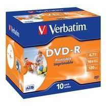 1x10 Verbatim DVD-R 4,7GB 16x Speed, Jewel Case, printable_0