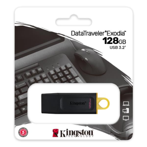 Pen Drive Kingston / 128GB / USB 3.2 Gen 1 / Preto_2