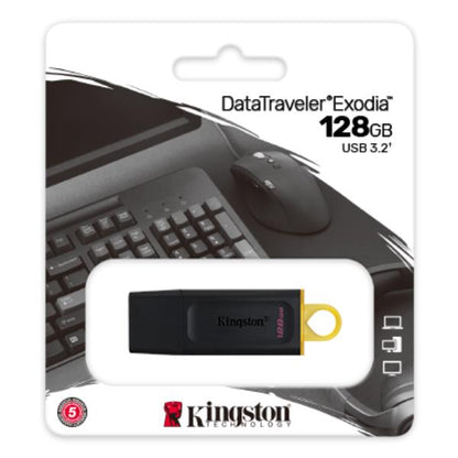 Pen Drive Kingston / 128GB / USB 3.2 Gen 1 / Preto_2