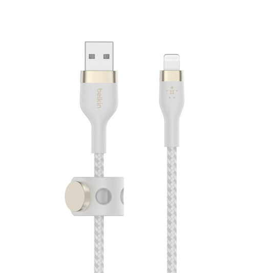 CAVO INTRECCIATO SILICONE DA USB-A A LIGHTNING 3M - BIANCO_0