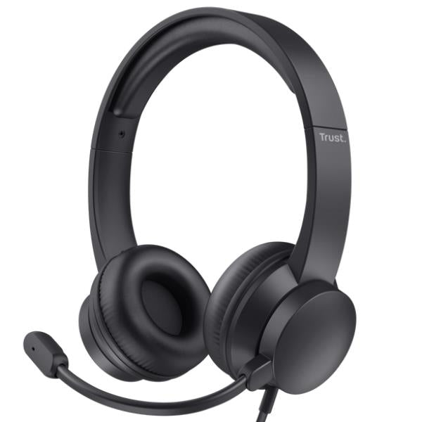 Headset Trust / Preto / HS-201 ON-EAR USB_0