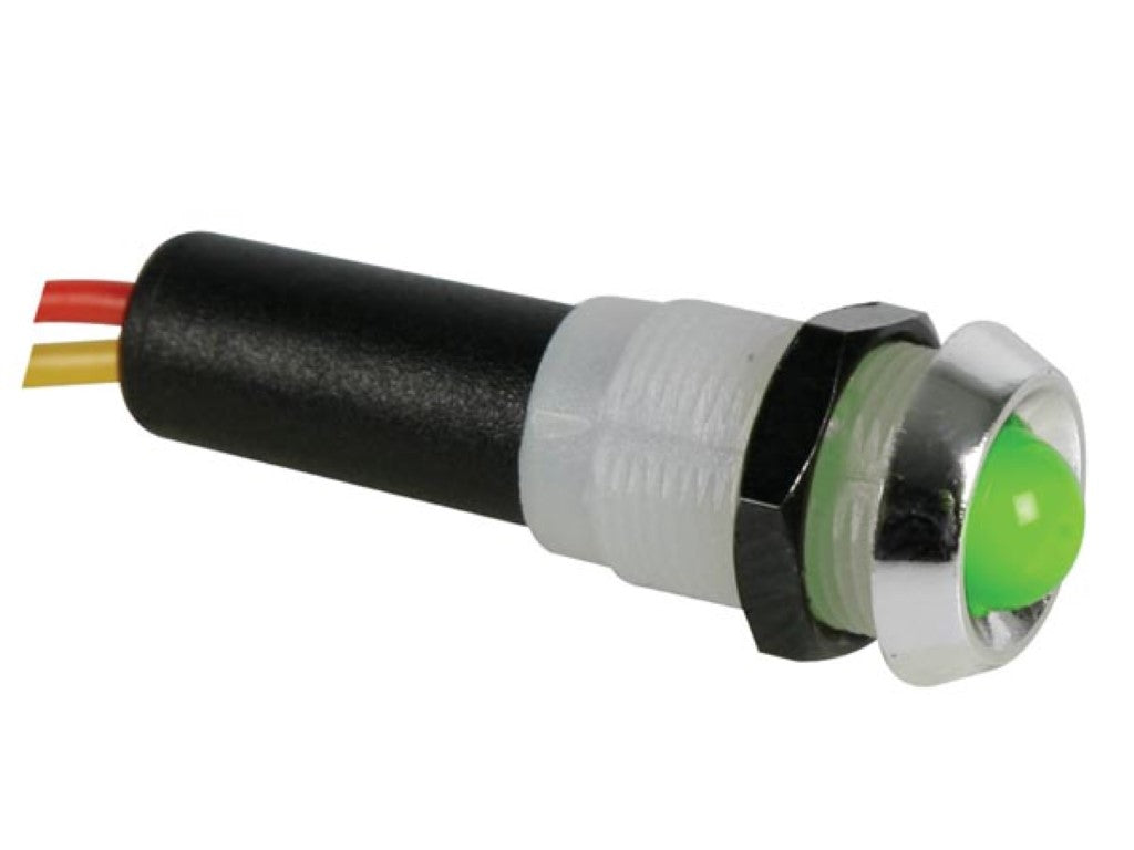LÂMPADA LED 5V VERDE - INVÓLUCRO CROMADO_0