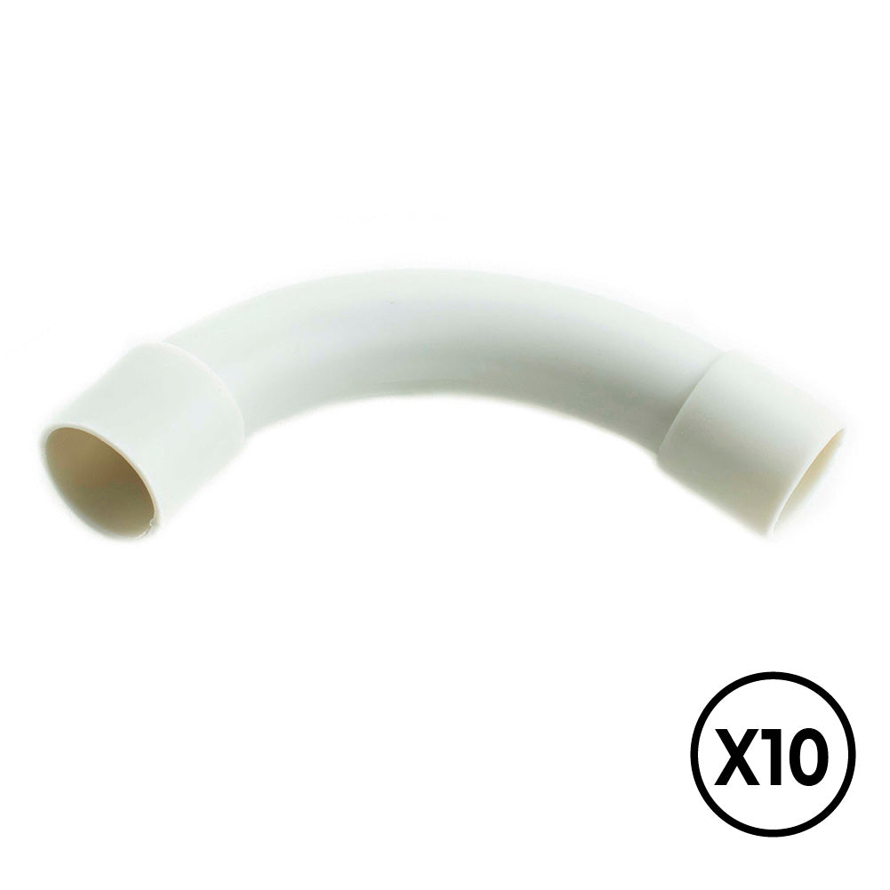 Manga pvc curva a 90Â° Ã¸ 20 mm, cinza, 10 unid._0