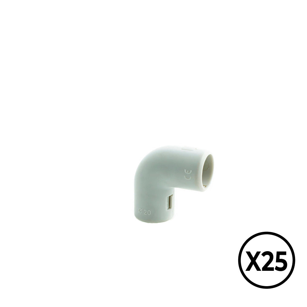 Cotovelo inspecionÃ¡vel cinza 90Â° pvc Ã¸ 16 mm, cinza, 25 unid_0